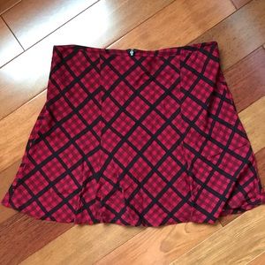BP Red Plaid Mini Skirt